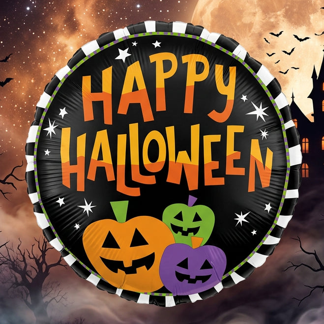 Happy Halloween Colorful Pumpkins