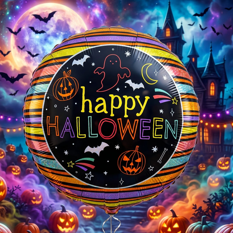 Happy Halloween Stripes (18")